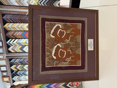 Hand made fish quilt piece